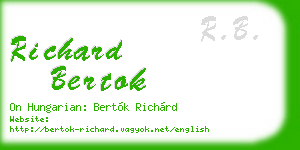 richard bertok business card