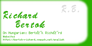 richard bertok business card